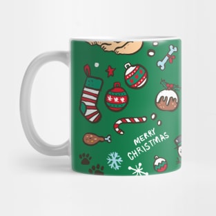 Christmas pattern with pugs Mug